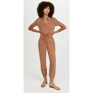 Alice + Olivia Xenia Collared Jumpsuit Camel Size 10